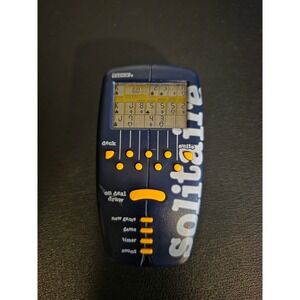 Radica Solitaire Handheld Electronic Game Navy Blue Vintage 1999 Model 72007